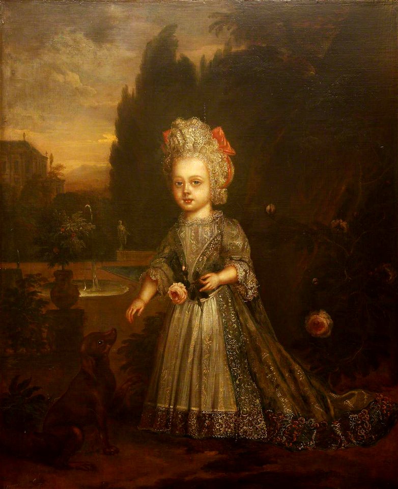 British (English) School - Portrait of a Small Girl in a Garden - 135572 - National Trust