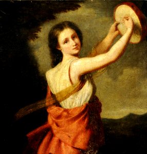 British (English) School - Portrait of a Young Woman as a Bacchante - 593136 - National Trust