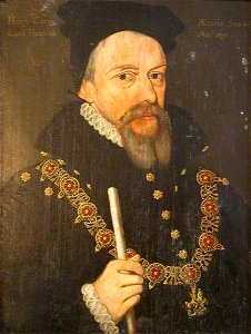 British (English) School - Portrait of a Man (known as William Cecil, 1520–1598, Lord Burghley, but possibly Henry Carey, 1524^–1596, Lord Hunsdon) - 129746 - National Trust