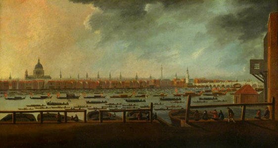 British (English) School - Nelson's Funeral Procession on the Thames, 9 January 1806 - BHC4151 - Royal Museums Greenwich