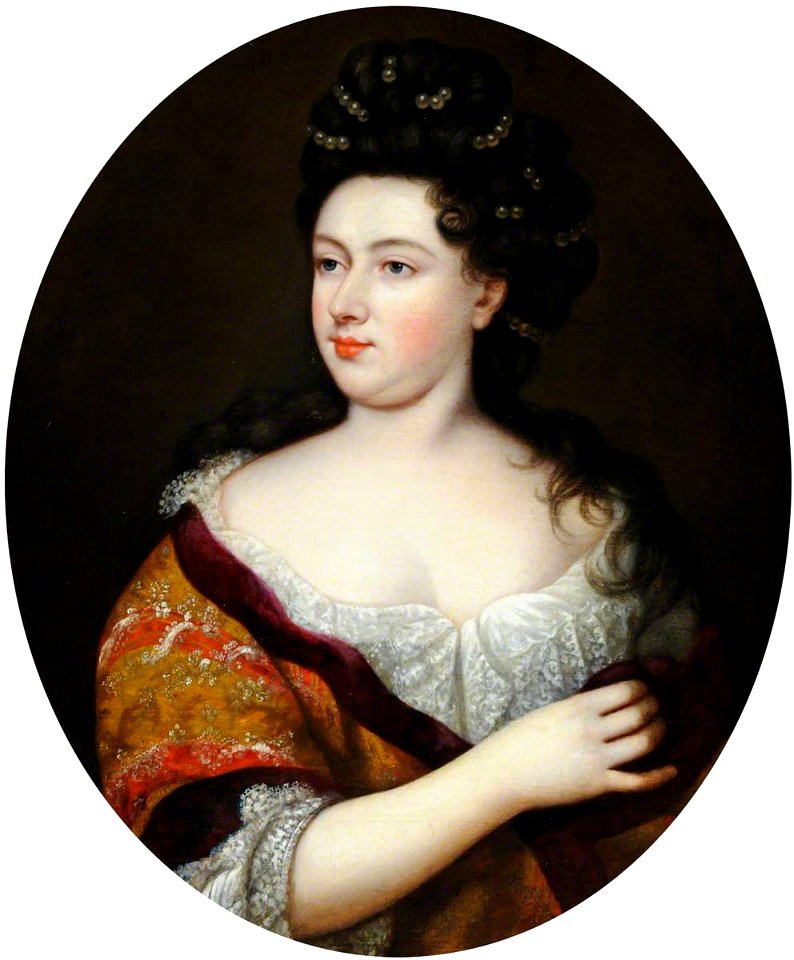 British (English) School - Portrait of an Unknown Lady in a Brocaded Mantle - 959485 - National Trust