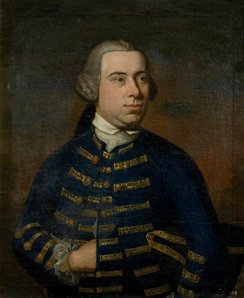British (English) School - Portrait of an Unknown Man in a Blue Suit with Gold Braid - 1210363 - National Trust