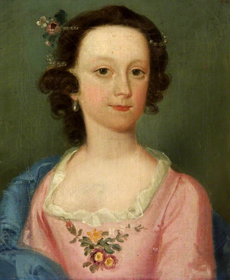 British (English) School - Portrait of an Unknown Young Woman with Flower Adornments - 1336267 - National Trust