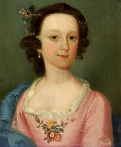 British (English) School - Portrait of an Unknown Young Woman with Flower Adornments - 1336267 - National Trust