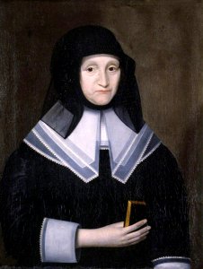 British (English) School - Portrait of an Unknown Old Woman in Black Holding a Book (wife of the supposed common councilman, la - 1257206 - National Trust