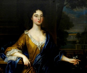 British (English) School - Portrait of an Unknown Lady in Gold and Blue - 290396 - National Trust