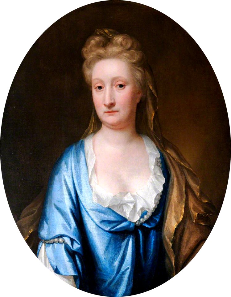 British (English) School - Portrait of an Unknown Woman in Blue with a Yellow Mantle - 1548275 - National Trust