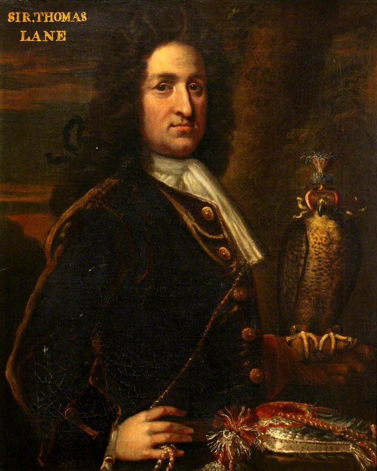 British (English) School - Sir Thomas Lane (d.1715), of Bentley, with a Falcon - 477491 - National Trust