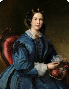 British (English) School - Sarah Jones (1825–1903), Mrs John Gerard Heath Lander - 1319345 - National Trust