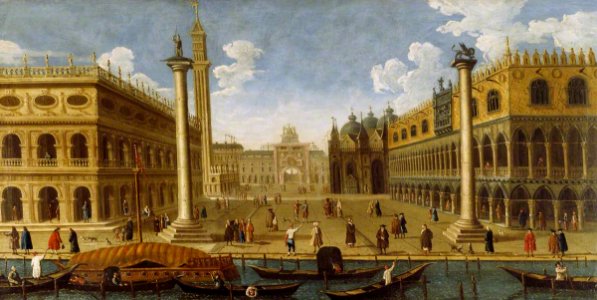 British (English) School - The Piazzetta from the Waterfront, Venice - 216382 - National Trust