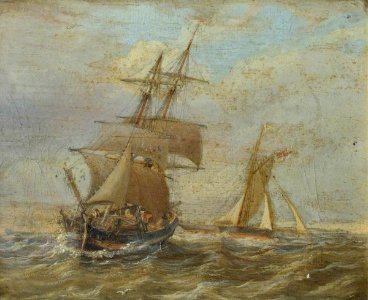 British School - A Brig and a Cutter - BHC1197 - Royal Museums Greenwich