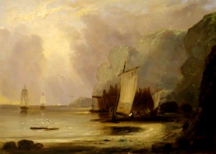 British School - A Fishing Boat Beached on a Rocky Coast - 1175964 - National Trust
