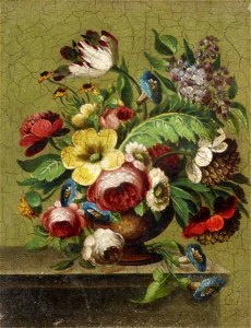 British School - A Vase of Flowers on a Table - 515517.4 - National Trust