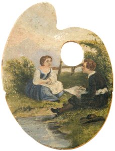 British School - 'Sitting for a portrait' - 1313483 - National Trust