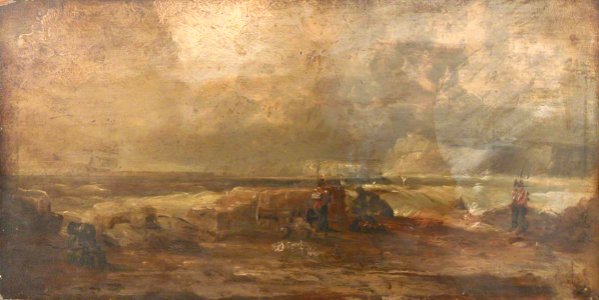 British School - Coast Scene with Soldiers - BHC1107 - Royal Museums Greenwich