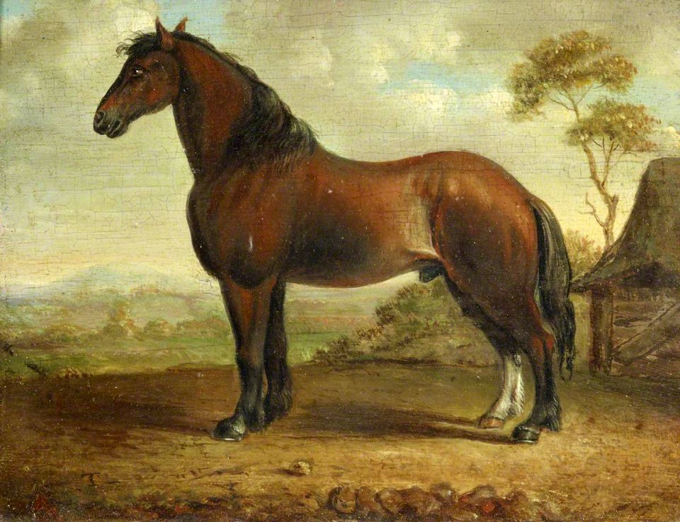 British School - A Carthorse in a Landscape - 515517.8 - National Trust