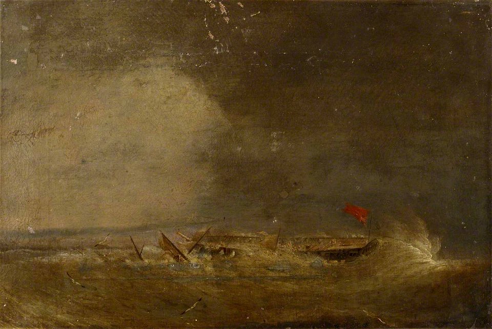 British School - A Ship Driven onto Shore - BHC1143 - Royal Museums Greenwich