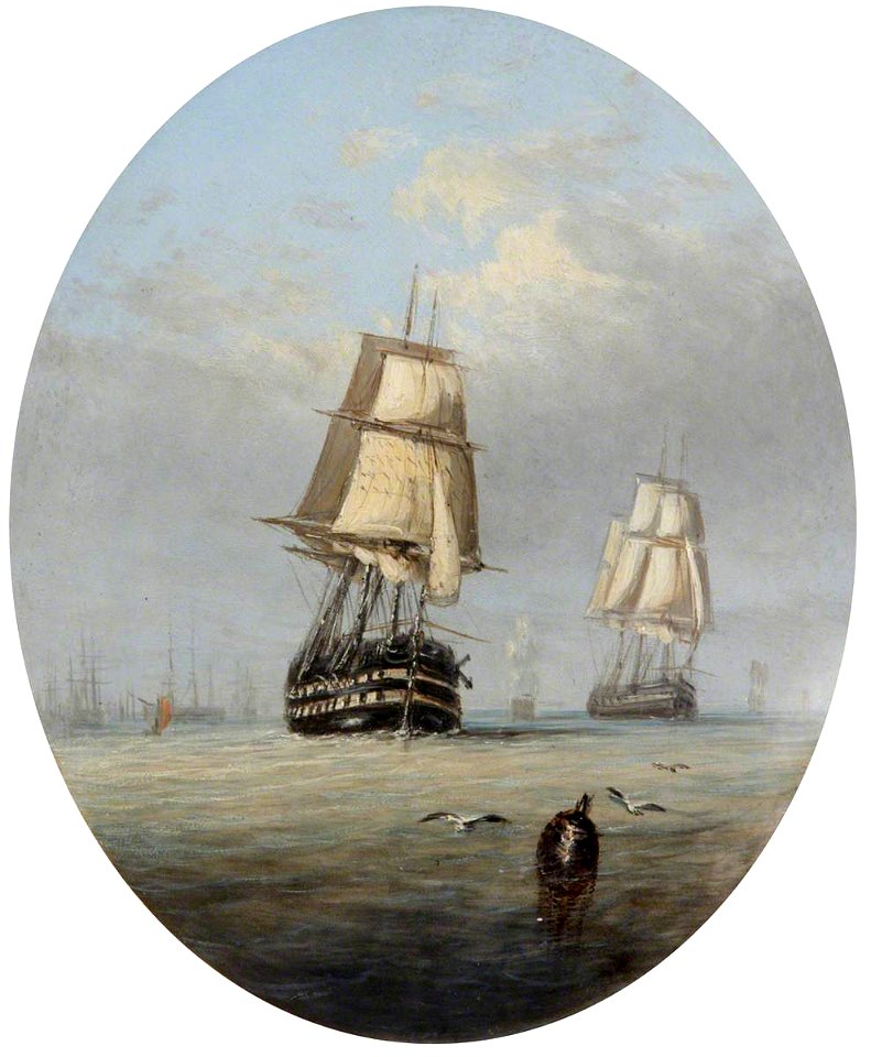 British School - A Man-at-War at Sea - 988019 - National Trust