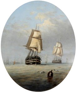 British School - A Man-at-War at Sea - 988019 - National Trust