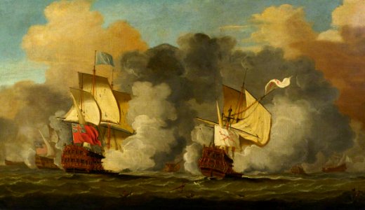 British School - Action Between English and French Ships - BHC1015 - Royal Museums Greenwich