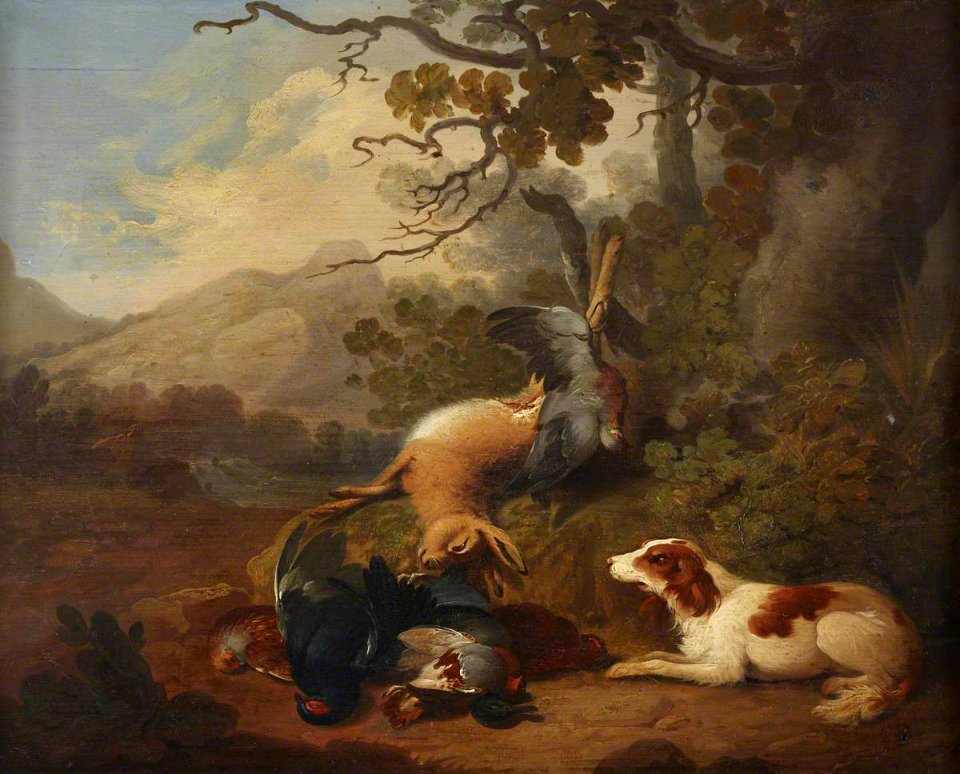 British School - A Spaniel with Dead Game in a Landscape - 515761 - National Trust