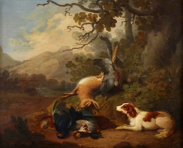 British School - A Spaniel with Dead Game in a Landscape - 515761 - National Trust