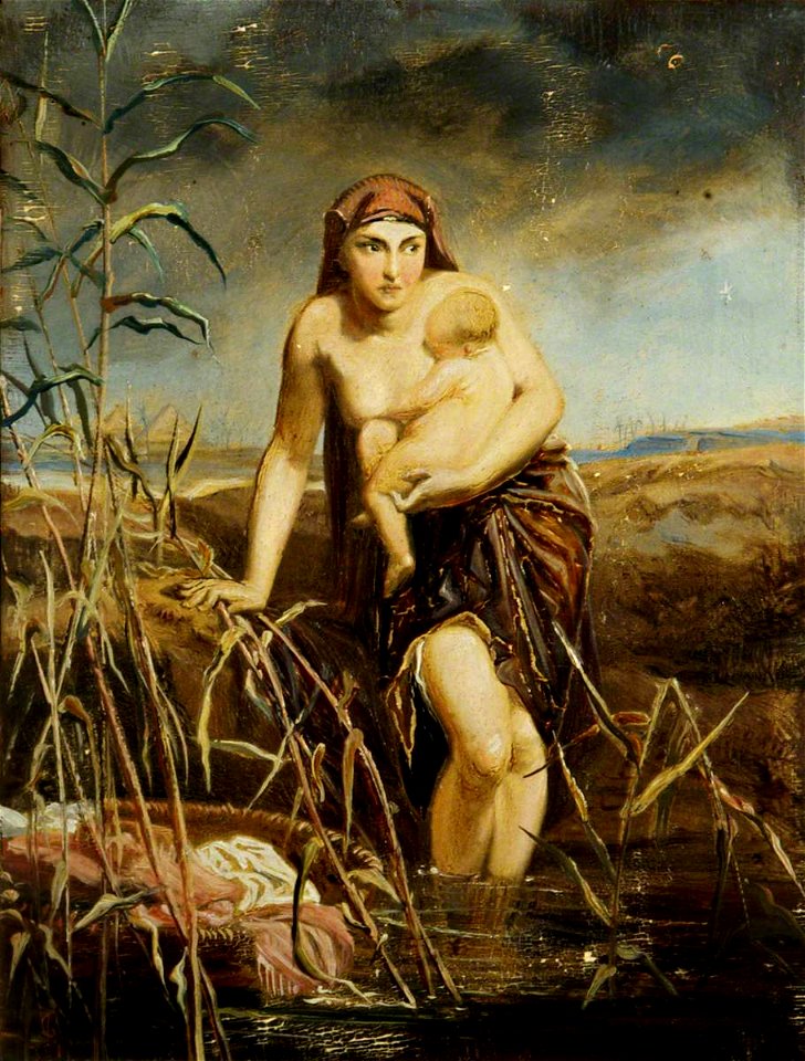 British School - Moses with His Mother in the Bulrushes - 1258732 - National Trust