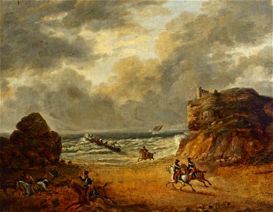 British School - Chasing Smugglers on a Rocky Coast - BHC1072 - Royal Museums Greenwich