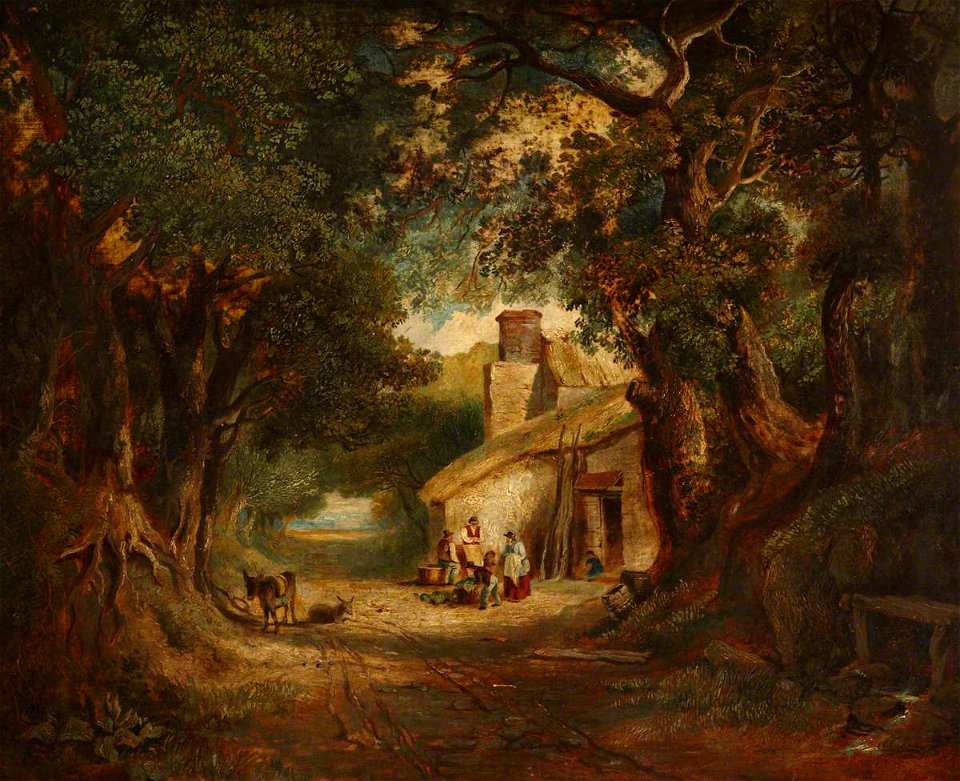 British School - Landscape with a Cottage - 631108 - National Trust