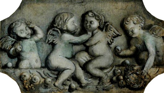 British School - Four Cupids Playing, with Fruit - 1548278 - National Trust