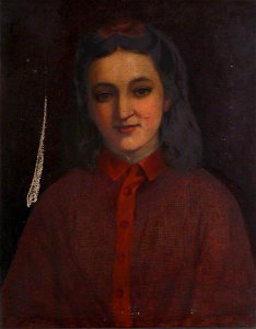 British School - Portrait of an Unknown Girl in Red - 263777 - National Trust