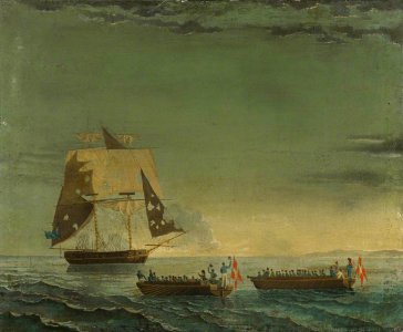 British School - The Capture of HMS 'Tickler', 4 June 1808 - BHC0584 - Royal Museums Greenwich