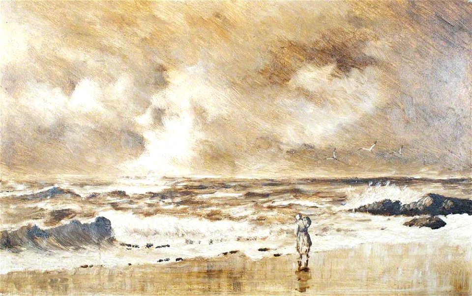 British School - Seascape with a Figure - 461463 - National Trust