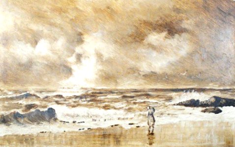 British School - Seascape with a Figure - 461463 - National Trust