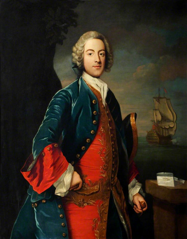 British School - Portrait of a Naval Officer, c.1740 - BHC3141 - Royal Museums Greenwich