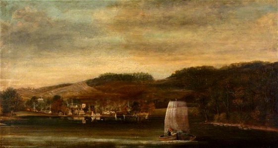 British School - View of a Village on a Lake - 641998 - National Trust