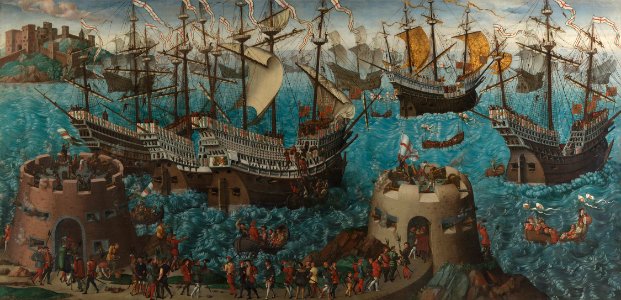 British School, 16th century - The Embarkation of Henry VIII at Dover - RCIN 405793 - Royal Collection