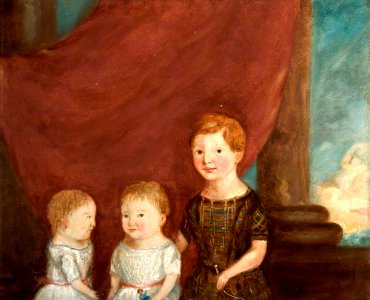 British School - Three of the Children of Israel Jehoida Joyce, The Twins Jenette and Jane (b.1848, Jane d.1849), and James (1840–1868) (^) - 106702 - National Trust