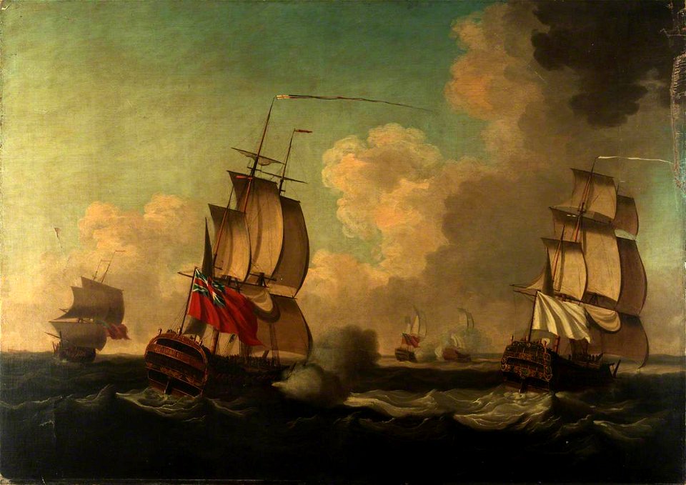 British School - The Capture of the 'Alcide' and 'Lys', 8 June 1755 - BHC0376 - Royal Museums Greenwich