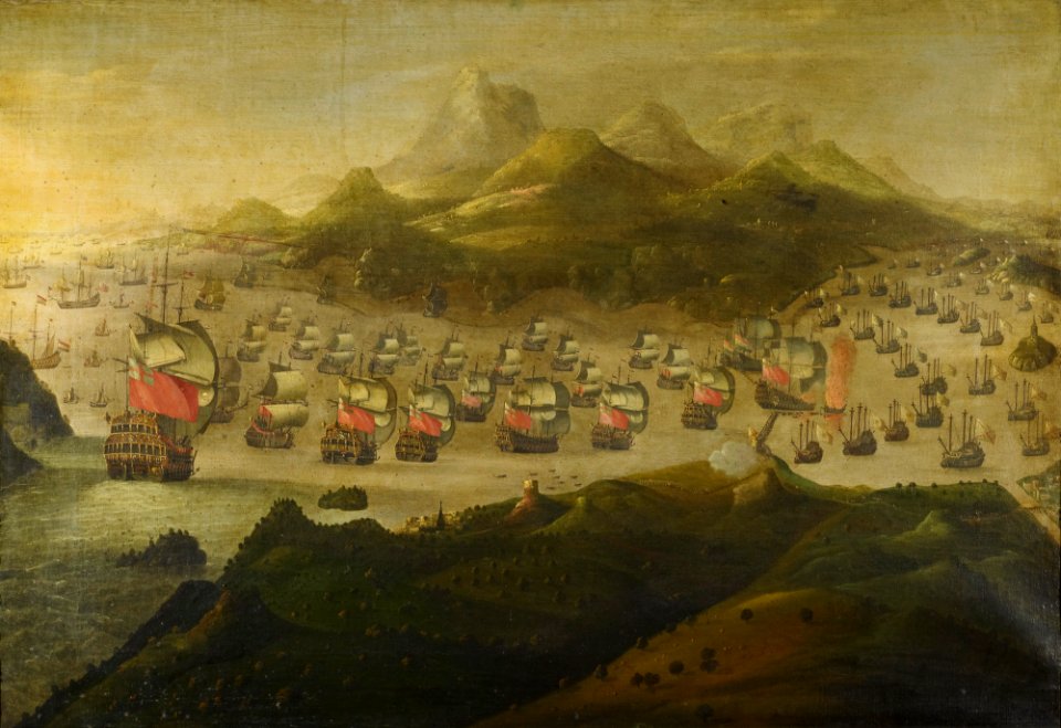British School, 18th century - The Battle of Vigo Bay - RCIN 405288 - Royal Collection