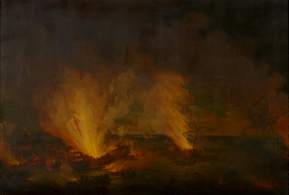British School, 18th century - The Battle of La Hogue, 1692. - RCIN 404858 - Royal Collection