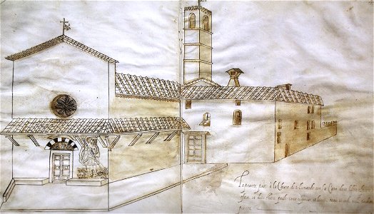 Chiesa di san leonardo di pistoia, disegno del XVI secolo