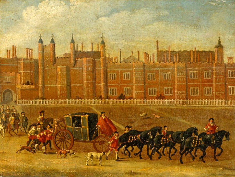 British School, 17th century - Charles II (^) leaving Hampton Court - RCIN 402006 - Royal Collection