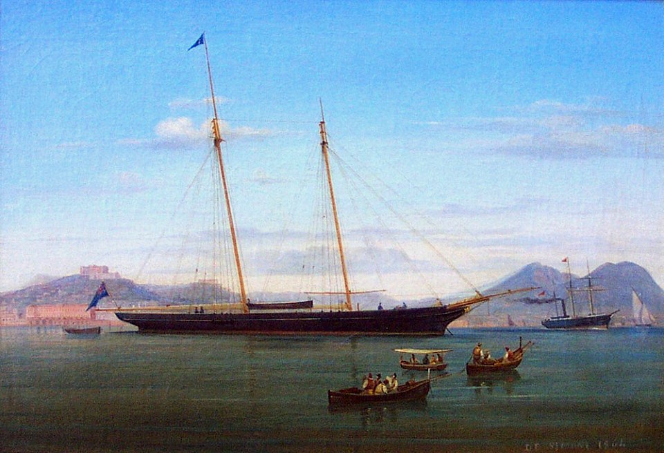 British Schooner Anchored at Naples, by Tomaso De Simone 12373