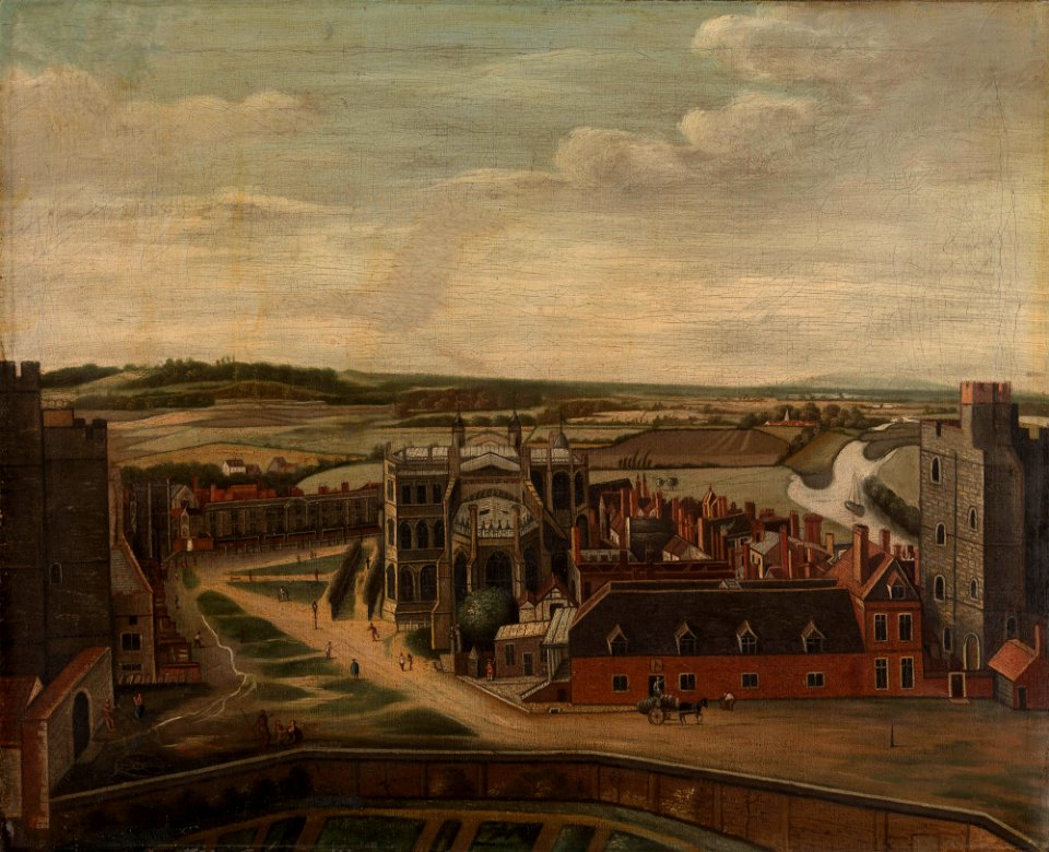 British School, 18th century - A View of the Lower Ward, Windsor Castle - RCIN 406810 - Royal Collection