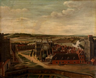 British School, 18th century - A View of the Lower Ward, Windsor Castle - RCIN 406810 - Royal Collection