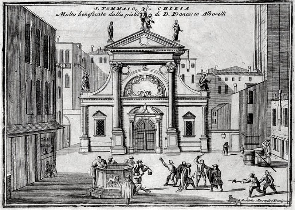 Chiesa di San Tomà Venezia Coronelli tavola 126