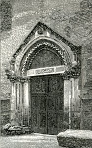Chieti porta della chiesa di S. Antonio Abate