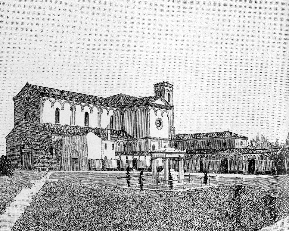 Chiesa della Certosa e cimitero comunale di Ferrara (xilografia)