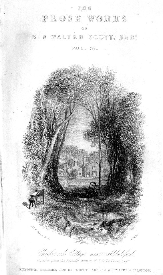 Chiefswood Cottage vol 18 engraving by William Miller after Turner R541